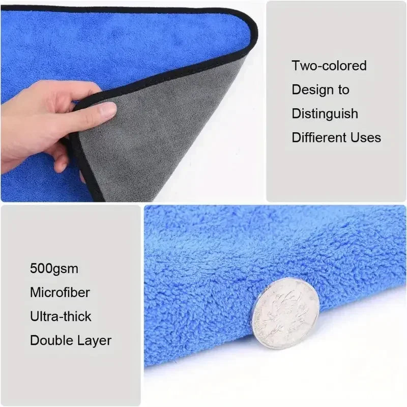 Microfiber Car Washing Towels – Quick-Drying, Lint-Free Cleaning Cloths