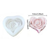 White silicone mold shaped like a rose peony for candle, soap, and baking crafts
