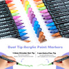 Dual-Tip Acrylic Paint Markers for Art & Crafts
