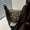 Leopard Print Nylon Crossbody Bag