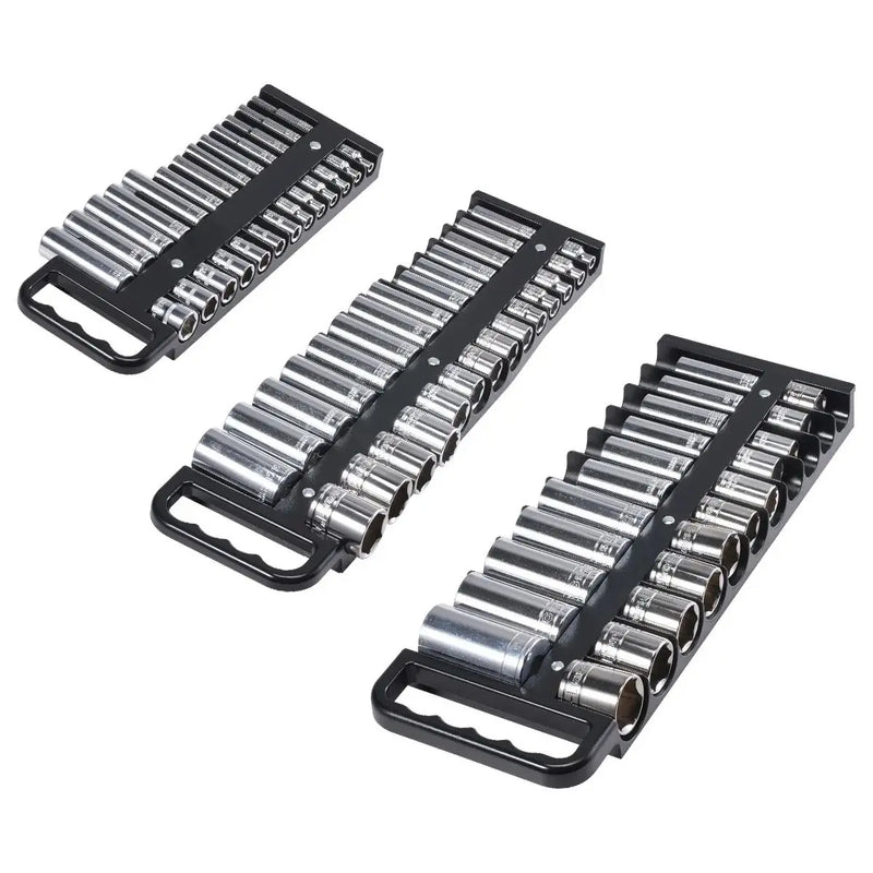 Magnetic Socket Organizer Tray Set - Holds Up to 76 Sockets