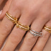 Gold-Plated Stainless Steel Stacked Ring Set