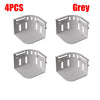 A set of four grey no-slip bed sheet holder clips.