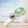 3-in-1 Tragbarer USB-Wiederaufladbarer Ventilator mit Digitalanzeige
