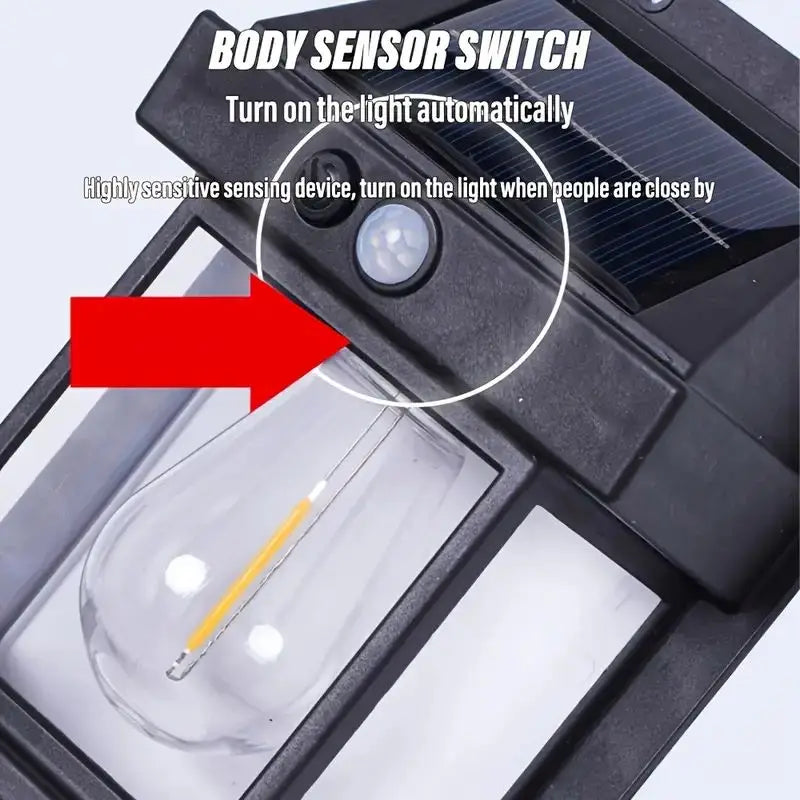 Solar Motion Sensor Outdoor Wall Light
