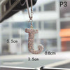 Rhinestone Letter Car Rearview Mirror Pendant