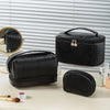 3-Piece PU Leather Makeup Bag Set