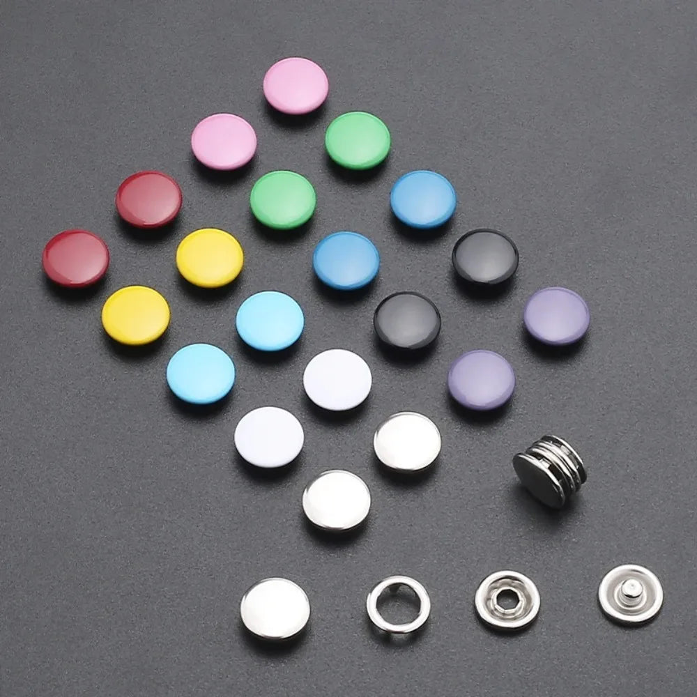 Metal Sewing Buttons with Installation Pliers (50-Piece Set)