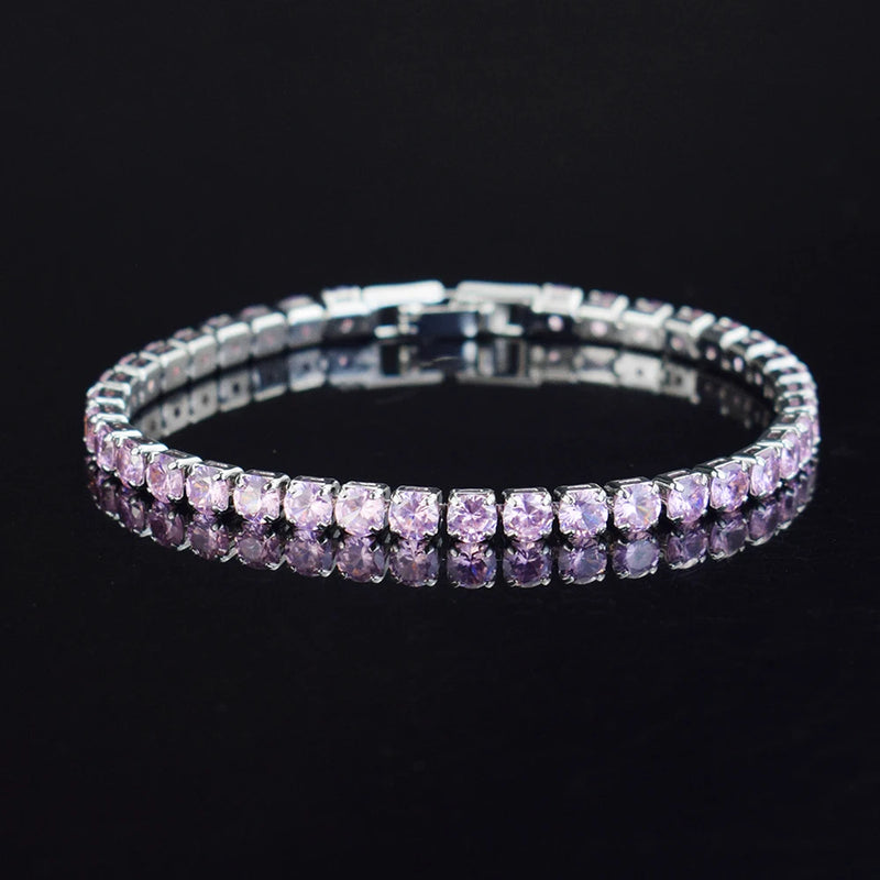 4mm Micro-Pavé Zircon Tennis Bracelet