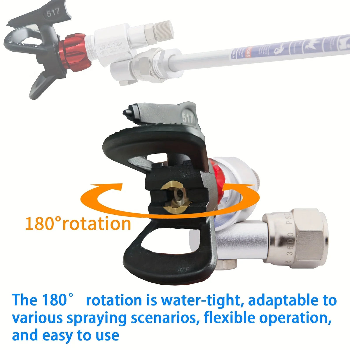 Airless Paint Spray Gun Shut-Off Valve with Swivel Joint Extension