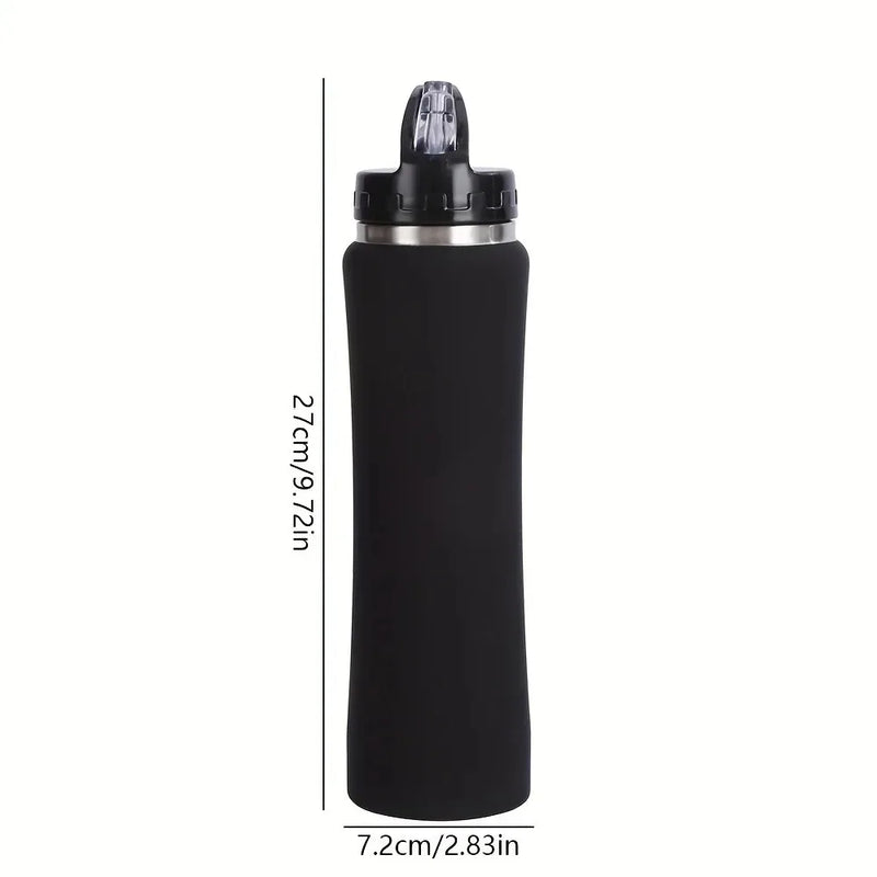 Isolierte Edelstahl-Wasserflasche mit Strohhalm