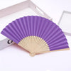 Classic Bamboo Folding Fan with Blank Canvas Design