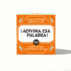 Box of a party game titled ¡Adivina esa palabra! with suggestions for families and friends.