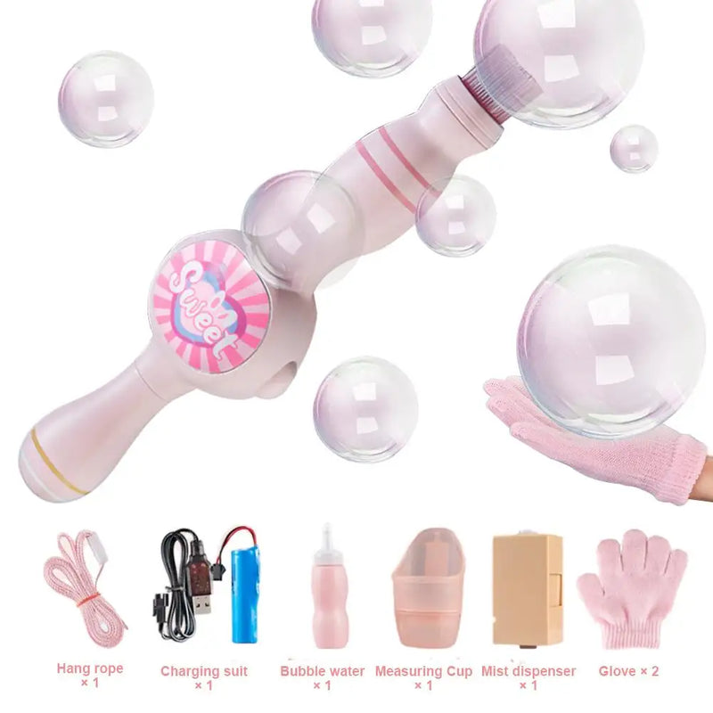 Portable LED Smoke Bubble Wand