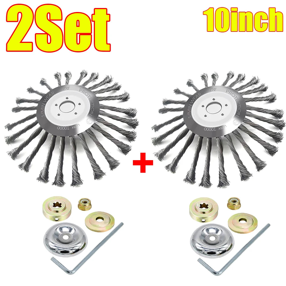 Carbon Steel Wire Brush Trimmer Head for Weed & Grass Cutting