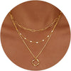 Layered Gold & Silver Chain Necklace Set