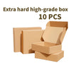 Set of 10 Natural Kraft Cardboard Boxes for Gifts & Storage