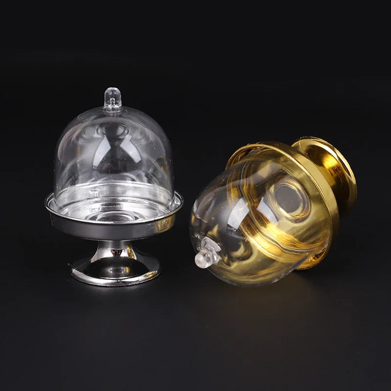 Mini Candy Cupcake Stand Holder with Clear Dome Lid