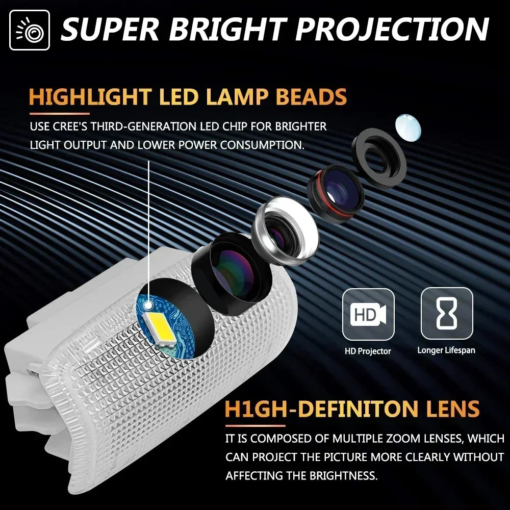 Infiniti LED Door Projector Lights with Logo