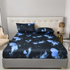 Non-Slip Fitted Sheet with Elastic Edges – Geometric Print, Soft Cotton Feel