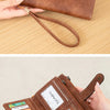 Vintage RFID-Blocking Long Wallet with Wristlet Strap