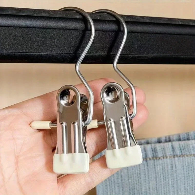 Stainless Steel Clothespins with Hooks