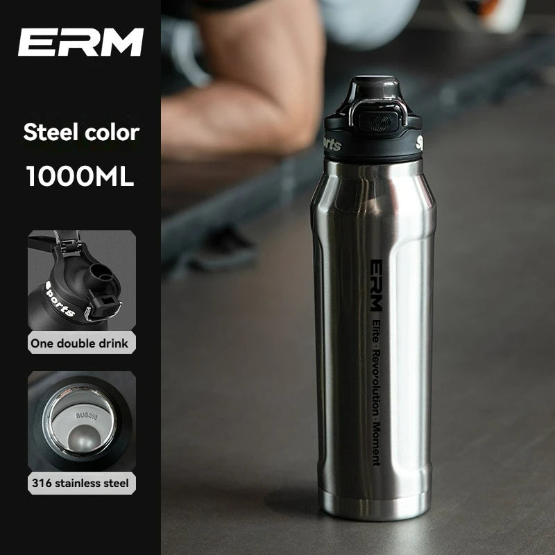 Double-Wall Insulated Stainless Steel Water Bottle with Handle