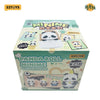 A box of Minime Panda Roll series blind box figures featuring various panda designs.