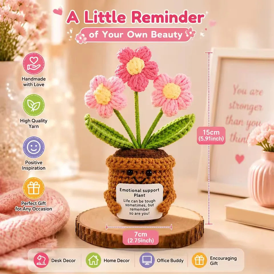 Handmade Crochet Amigurumi Doll with Love and Encouragement