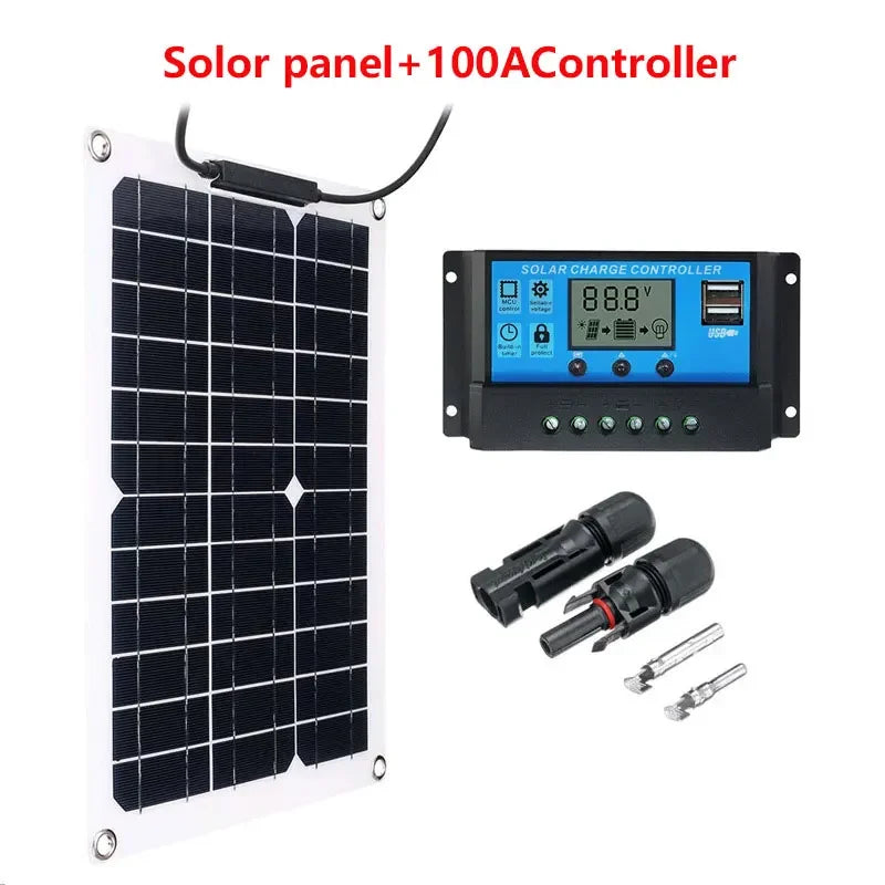 500W Flexible Solar Panel Kit with Charge Controller