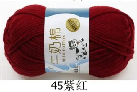 Milk Cotton Crochet Yarn – Soft, Durable Knitting Thread in 91 Colors