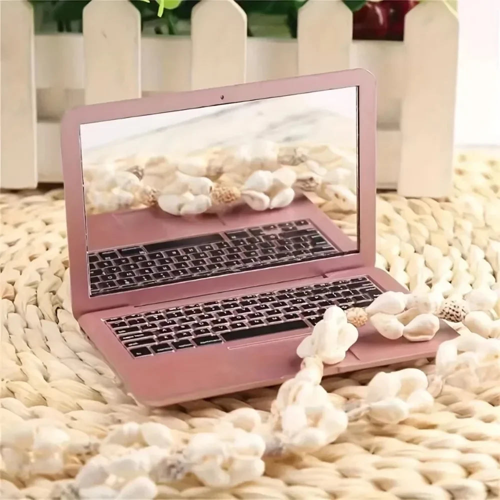 Foldable Laptop-Shaped Compact Mirror