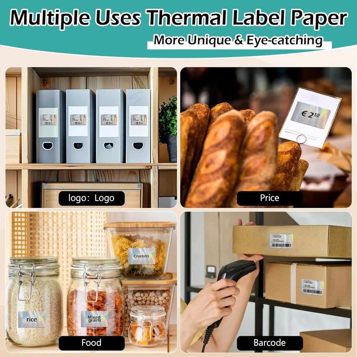 Holographic Thermal Labels for Compact Label Printers