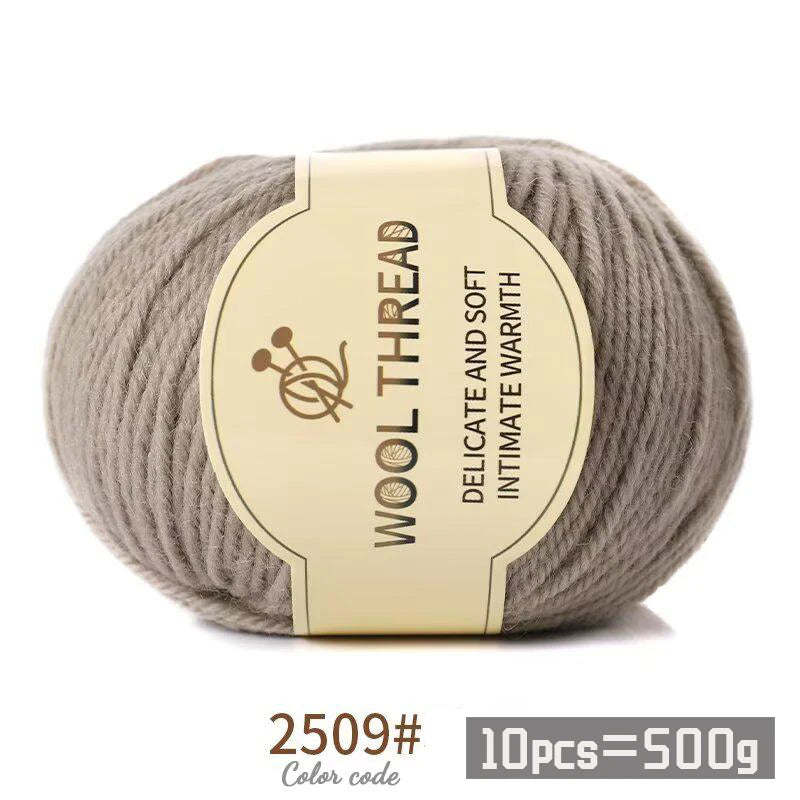 Combed Alpaca Blend Yarn for Hand Knitting – 10-Pack Wool Balls