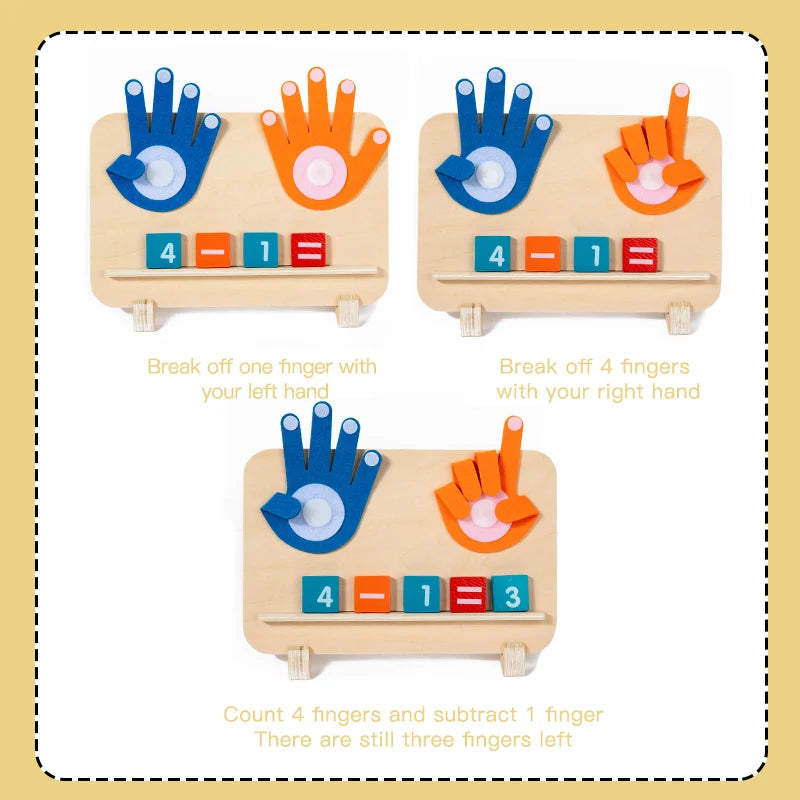 Wooden Finger Counting Math Toy for Kids