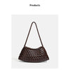 Handwoven Hobo Shoulder Bag with Large Inner Pocket