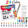 Wasserfeste Nail-Art-Marker – 24er Farbset