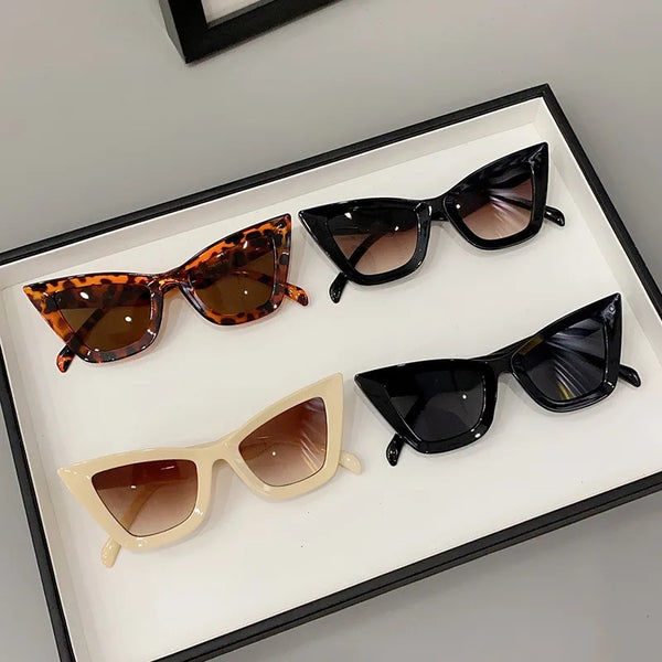 Vintage Square Cat-Eye Sunglasses