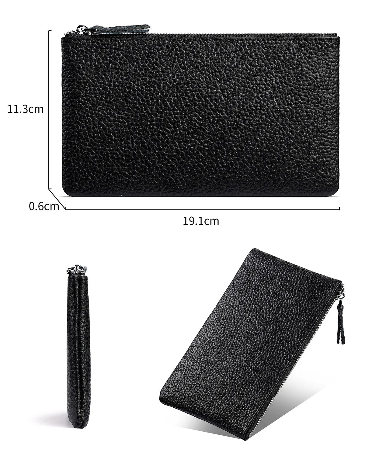 Genuine Leather Wristlet Clutch Wallet with Phone Pocket
