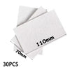 A stack of 30 pieces of white puffy texture painting paper, showing various thicknesses like 70mm and 110mm.