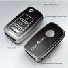 A close-up view of a silver key cover with a mirror TPU surface and features like a new design phnom pen and comprehensive pr