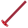 A red precision aluminum alloy T-ruler used for woodworking marking.