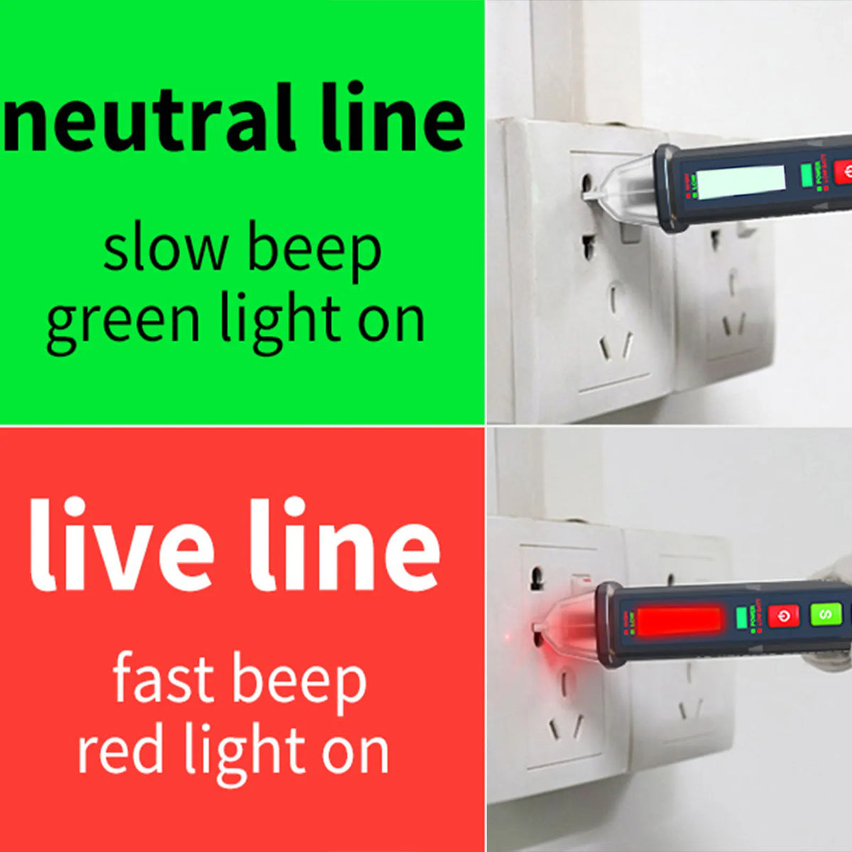 Non-Contact AC Voltage Tester Pen with Break-Point Detection