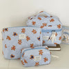 Striped Bear Large-Capacity Makeup Bag