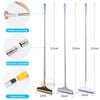 2-in-1 Long Handle Floor Scrub Brush with Removable Squeegee