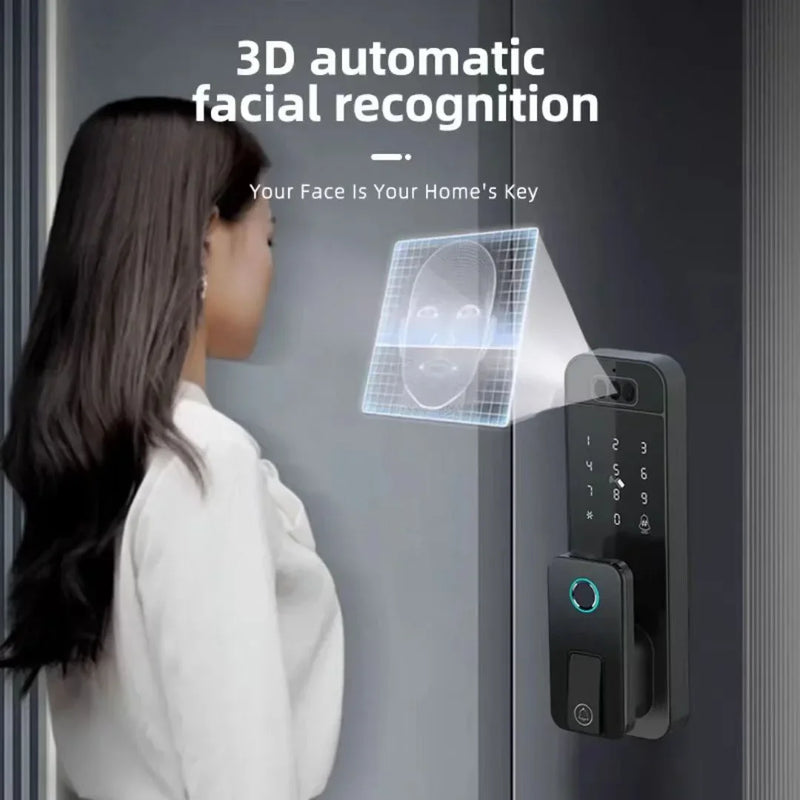 Smart Palm & Face Recognition Door Lock with WiFi App Control