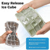 Reusable Silicone Ice Cube Tray with Lid
