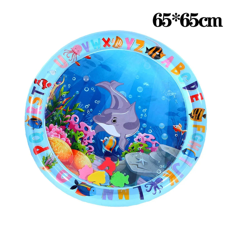 Ocean-Themed Inflatable Water Play Mat for Pets
