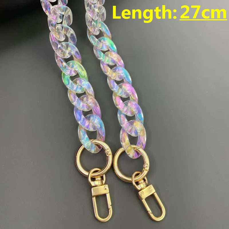 Iridescent Acrylic Chunky Chain Strap for Bags & Jewelry