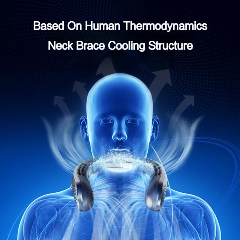 Bladeless Neck Fan with LED Light